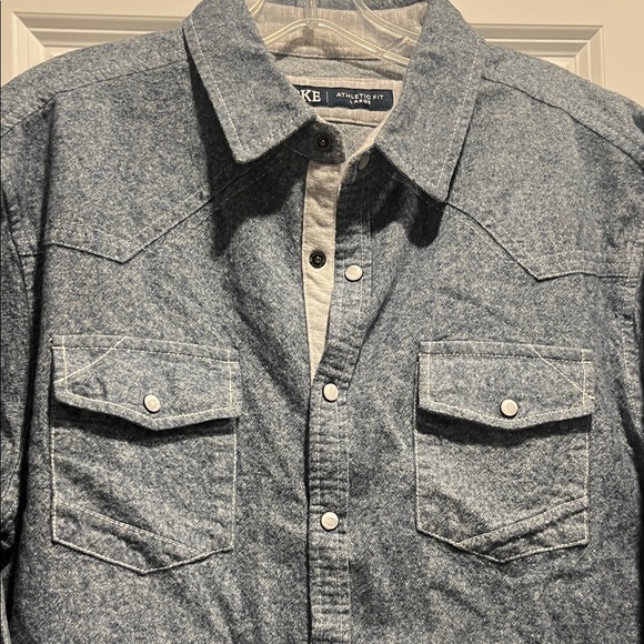 BKE cotton Button-Up Shirt - Picture 3 of 13